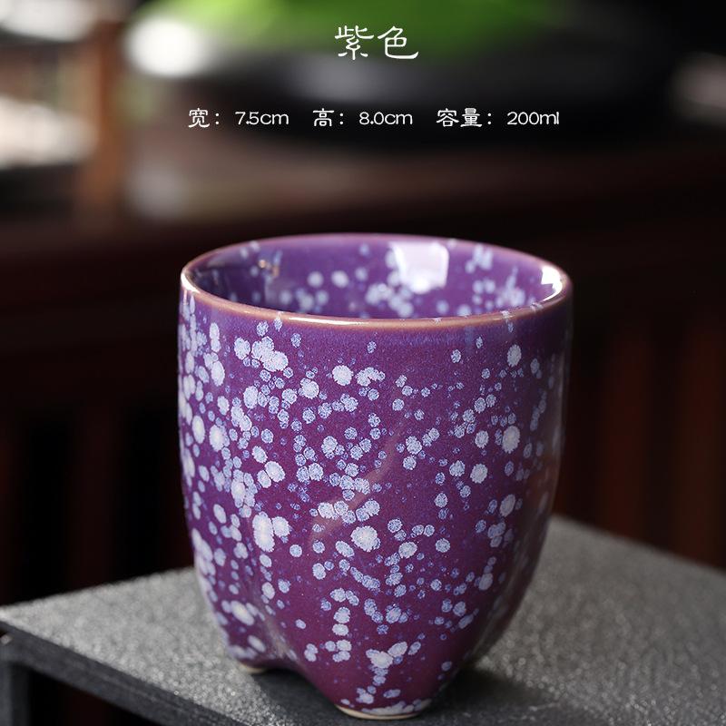 Japanese Style Kiln Change Ceramic Tea Cup Drinkware for Household Office Kung Fu Cups Coffee Mug Wine Drinkware Accessories