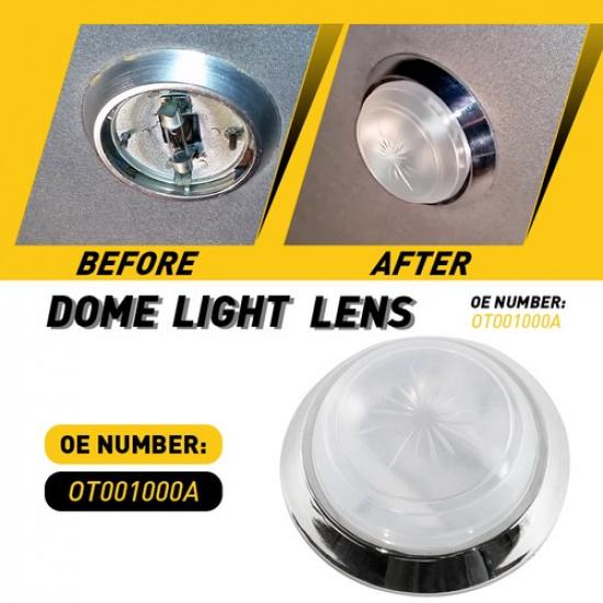 

AUXITO Roof Round Dome Light Base + Lens Chrome for 1971-1981 Chevrolet Most Car