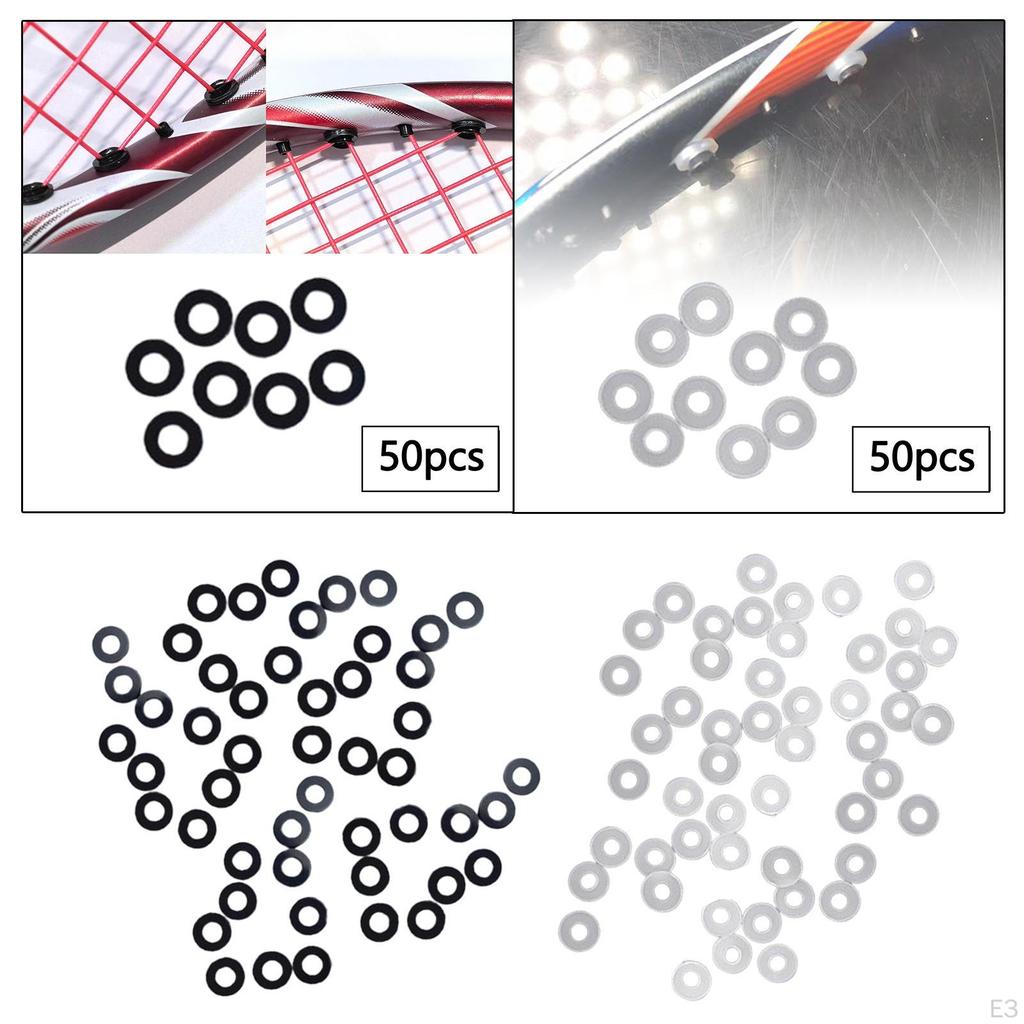 50 Stück Badminton Ösen Ösen Saitenschutz Leichtgewichtige Reparaturzubehör Drahtschutz