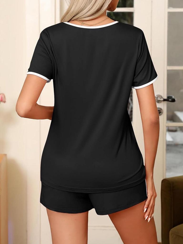 2026 Women's Summer Fashion Set: Round Neck Short Sleeve T-Shirt & Shorts for Casual Wear