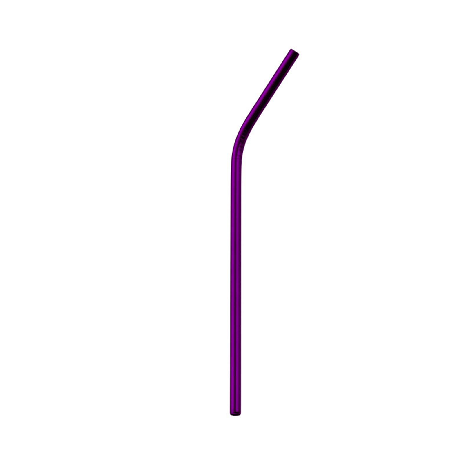 

Reusable Stainless Steel Straw For Drinking Coffee Fruit Juice Drinks One Size фиолетовый