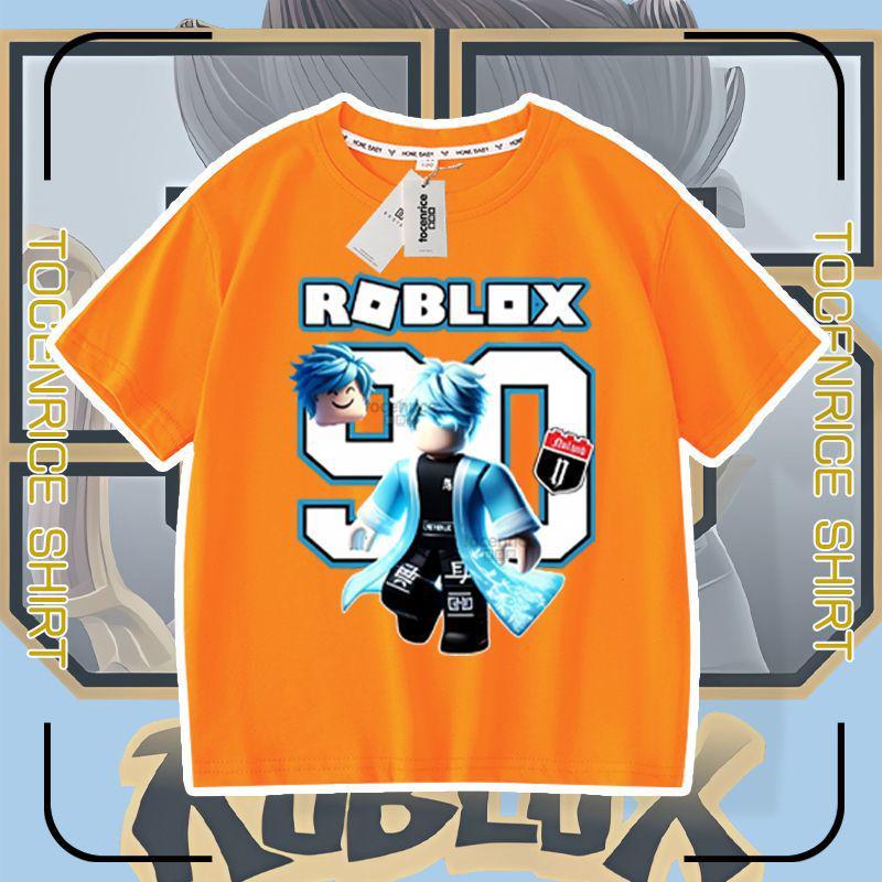 ROBLOX Аниме Виртуальный Мир Унисекс Летняя Футболка - Короткий Рукав Свободный Крой для Детей Size 120 1290₽