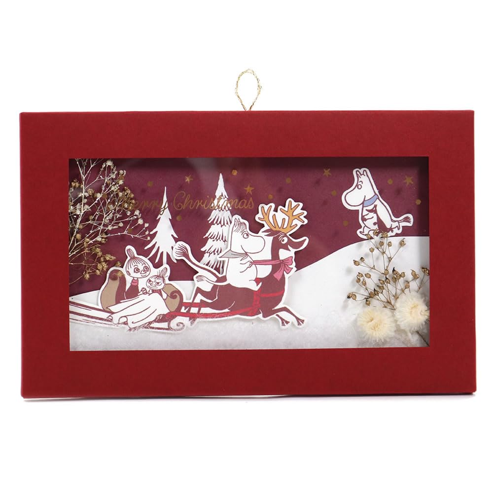 

APJ Moomin Herbarium Sled Christmas Card 3D Card Art Print Japan Christmas Card Greeting Card Western-style XC-125061