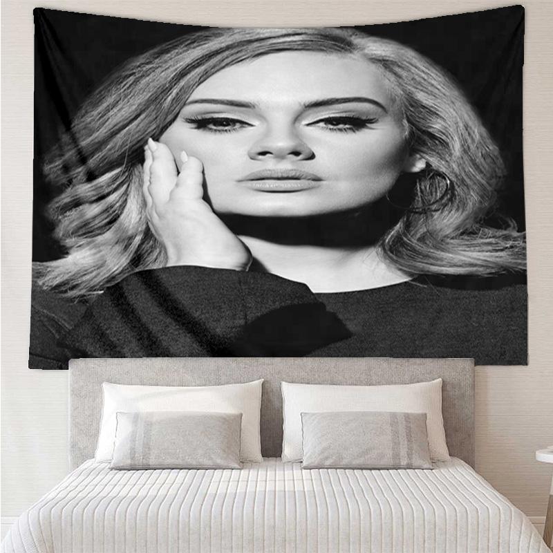 1PC A-dele's pop music K-pop music group Tapestry Accessories for Bedroom,Livingroom, dormitory Room Wall Decor Fan Birthday Gifts