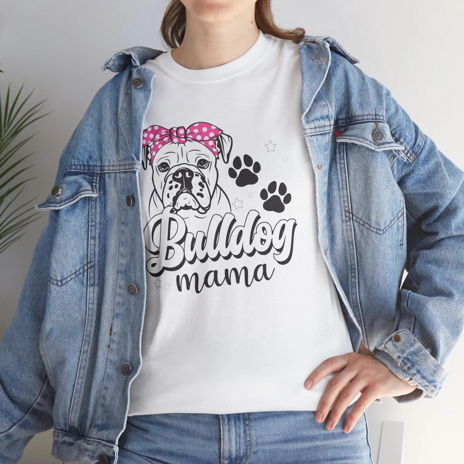 

Dog Mom T-Shirt – Funny Puppy Lover Paw Print Graphic Tee for Owners S