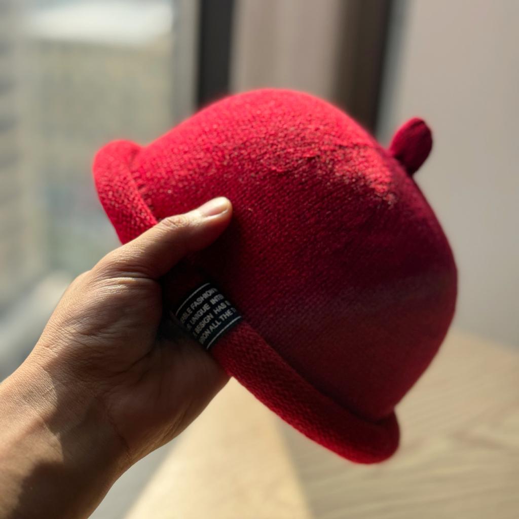 New Curled Wool Landowner Hat for Women in Autumn and Winter Warm Knitted Melon Skin Hat Japanese Street Fashion Pacifier Hat for Men