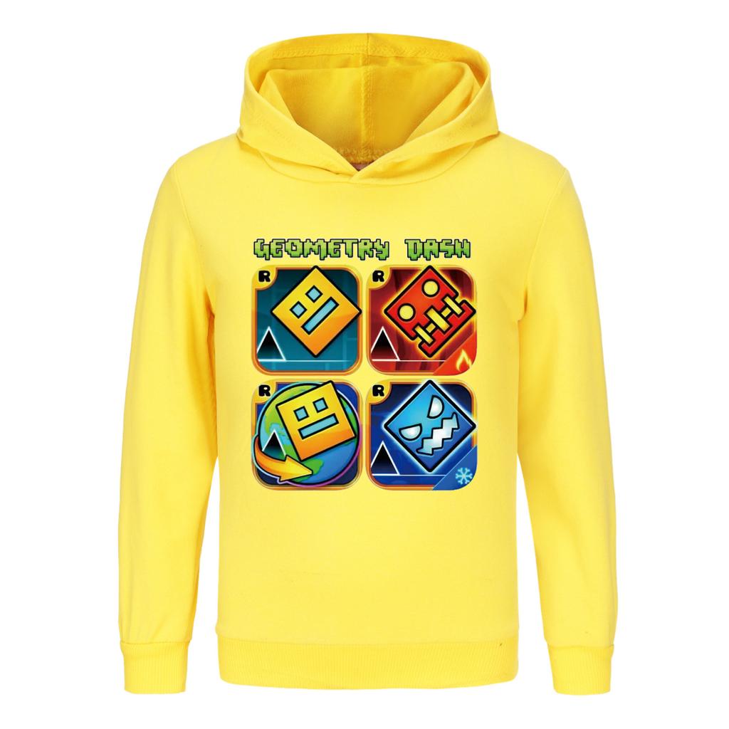 Geometry Dash Kleidung Kinder Frühling Herbst Hoodies Baby Jungen Kapuzenpullover Kleinkind Mädchen Lässige Oberbekleidung Kinder Jacken