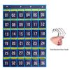 Numbered Pocket Chart Over the Door Organizer Homeschool Supplies Classroom Decor Storage Bags for Cell Phones Calculator Holder