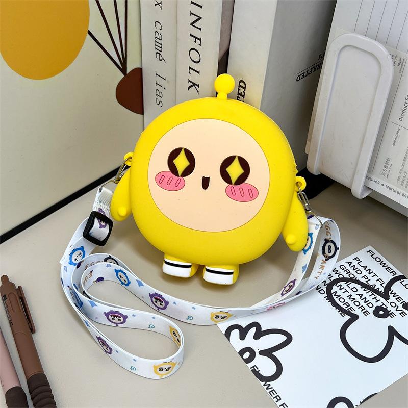 

Cartoon egg boy silicone bag 2025 new versatile children s messenger change bag cute girl storage mobile phone bag