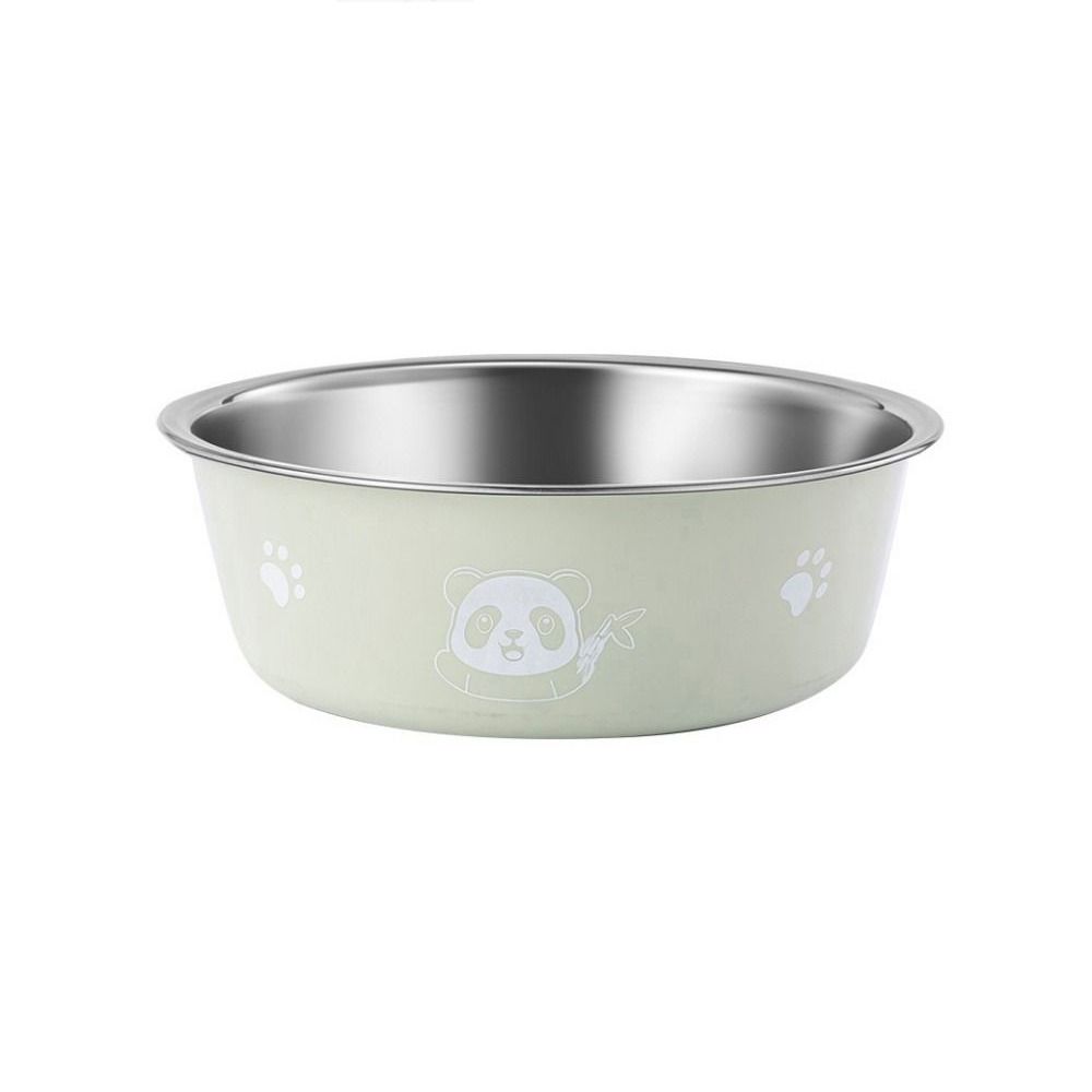 Non-slip Stainless Steel Dog Bowl Cartoon Pet Food Drinking Tray Dogs Food Water Feeder  Indoor