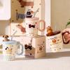 Ceramic Straw Cup with Lid Mug High-looking Home Office Drinking Water Coffee Cup Giving Girls Birthday Gift