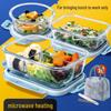 ZISIZ Microwave Safe Glass Lunch Box