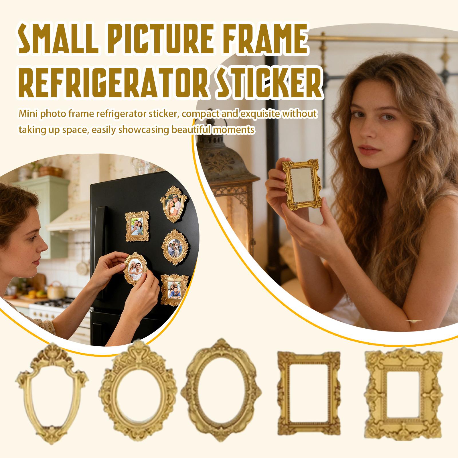 

Винтажные Рамки для ФотографийМаленькие Золотые Рамки Антикварная Рамка для Фото Настенное Крепление Настольная Рамка Для DIY Украшений One Size