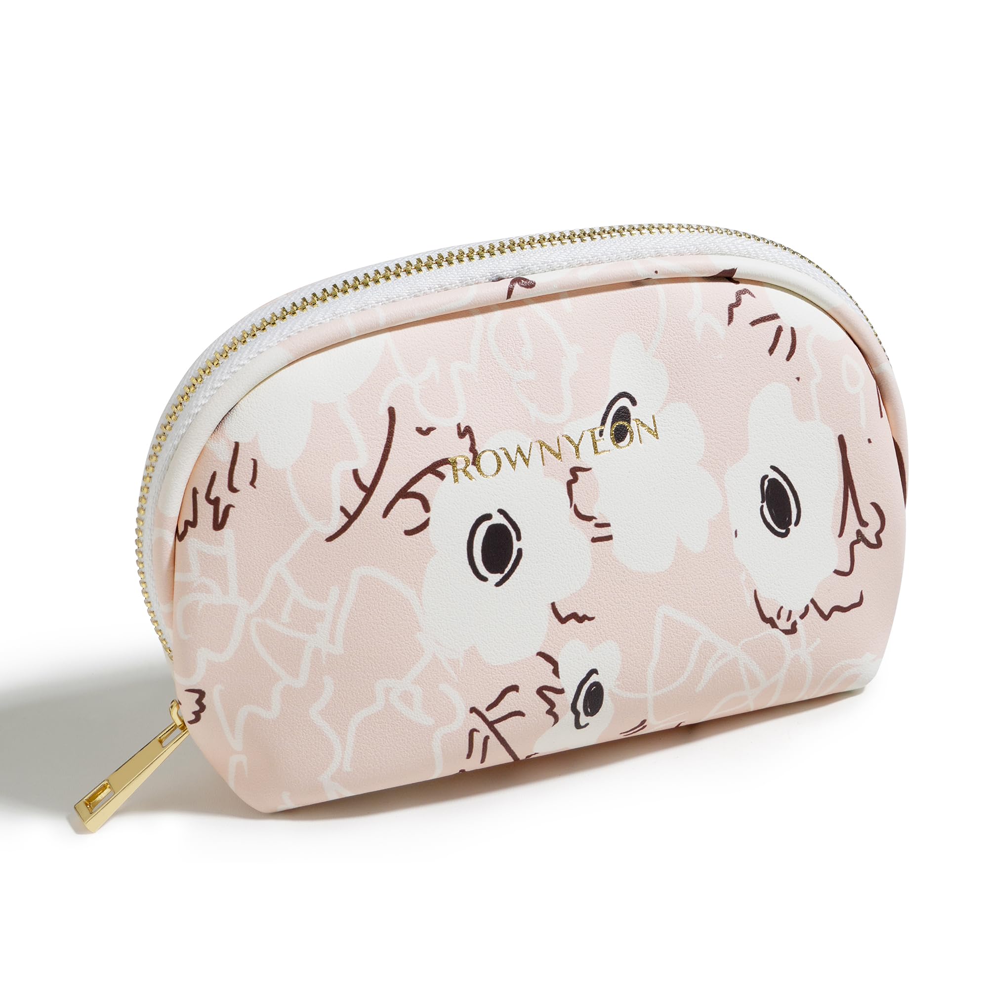 

ROWNYEON Mini Makeup Small Item Storage Floral Birthday Pink Pouch, Pouch, Print, Portable, Water-Repellent, Multi-Purpose Pouch, Gift, розовый
