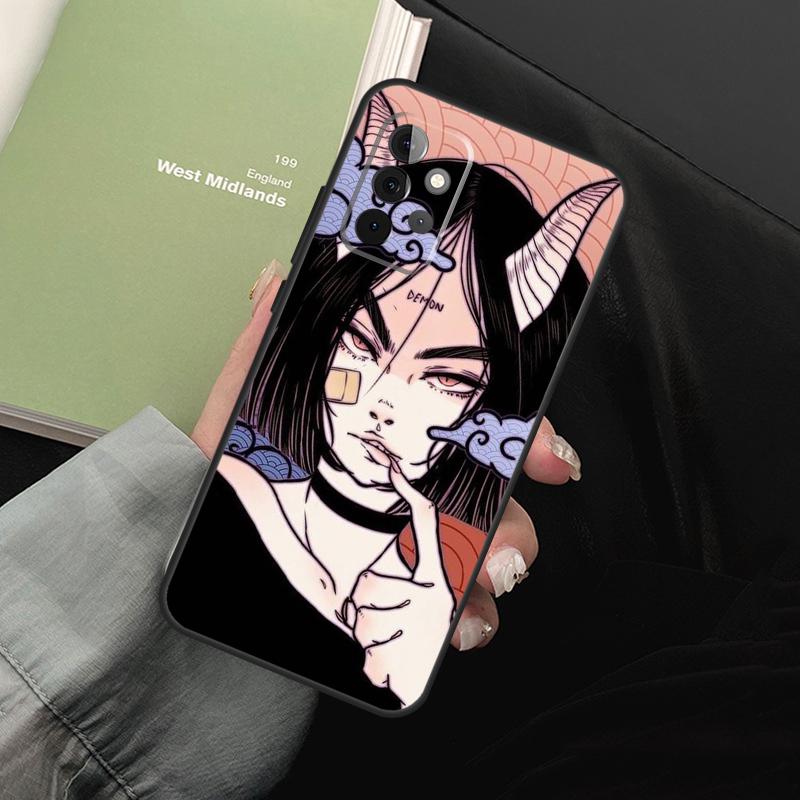 Esthetische Duivel Vrouw Slecht Meisje Voor Samsung Galaxy A55 A35 A53 A33 A13 A15 A36 A56 A26 A16 A22 A32 A52 A54 A34 A05 A06 Hoesje