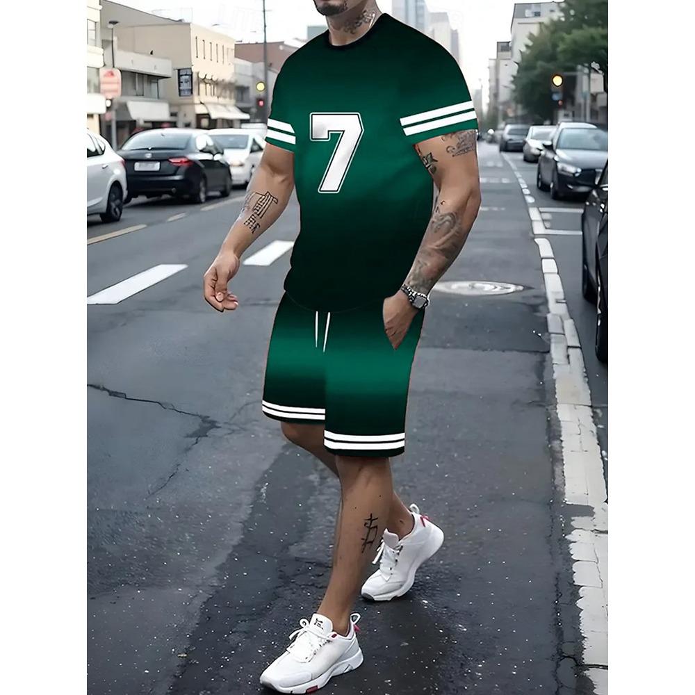 2026 New 3D Animal Print Men's T-shirt And Shorts Set Summer Casual Men's Short-sleeved Top Urban Street Men's Sports Shorts