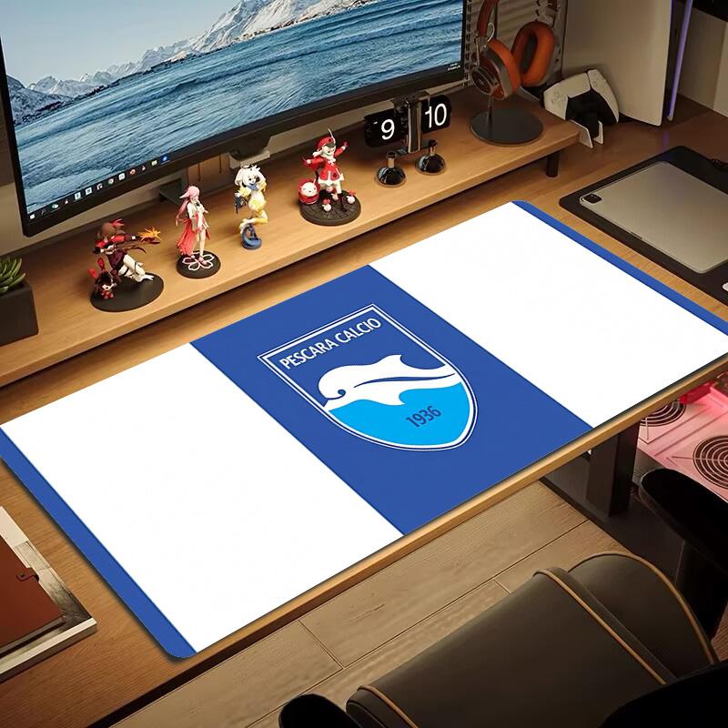 Pescara Calcio Color Mouse Pad Large Gaming Table Cushion Non-slip Laptop Tablet Big Mousepad XXL Mat Mini PC Playmat With Lock edge