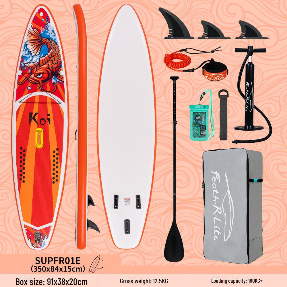 Inflatable SUP Board - Koi Design Paddleboard for Beginners
