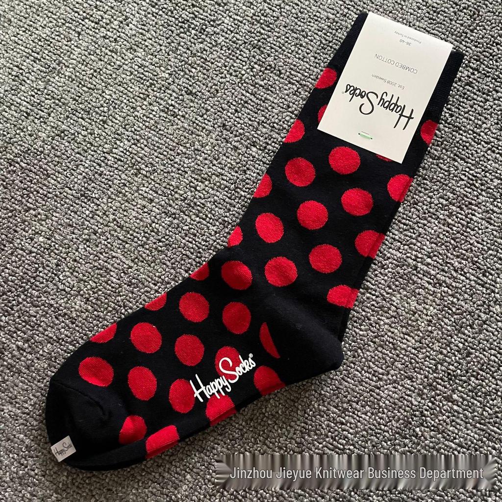 Trendy Swedish Mid-Calf Happy Socks: Women's & Couples' Leg-Shaping Spring/Autumn Style