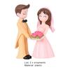 2Pcs Romantic Couple Ornament Realistic Fashionably Dressed DIY Mini Cake Decoration Lovers Figure for Desktop