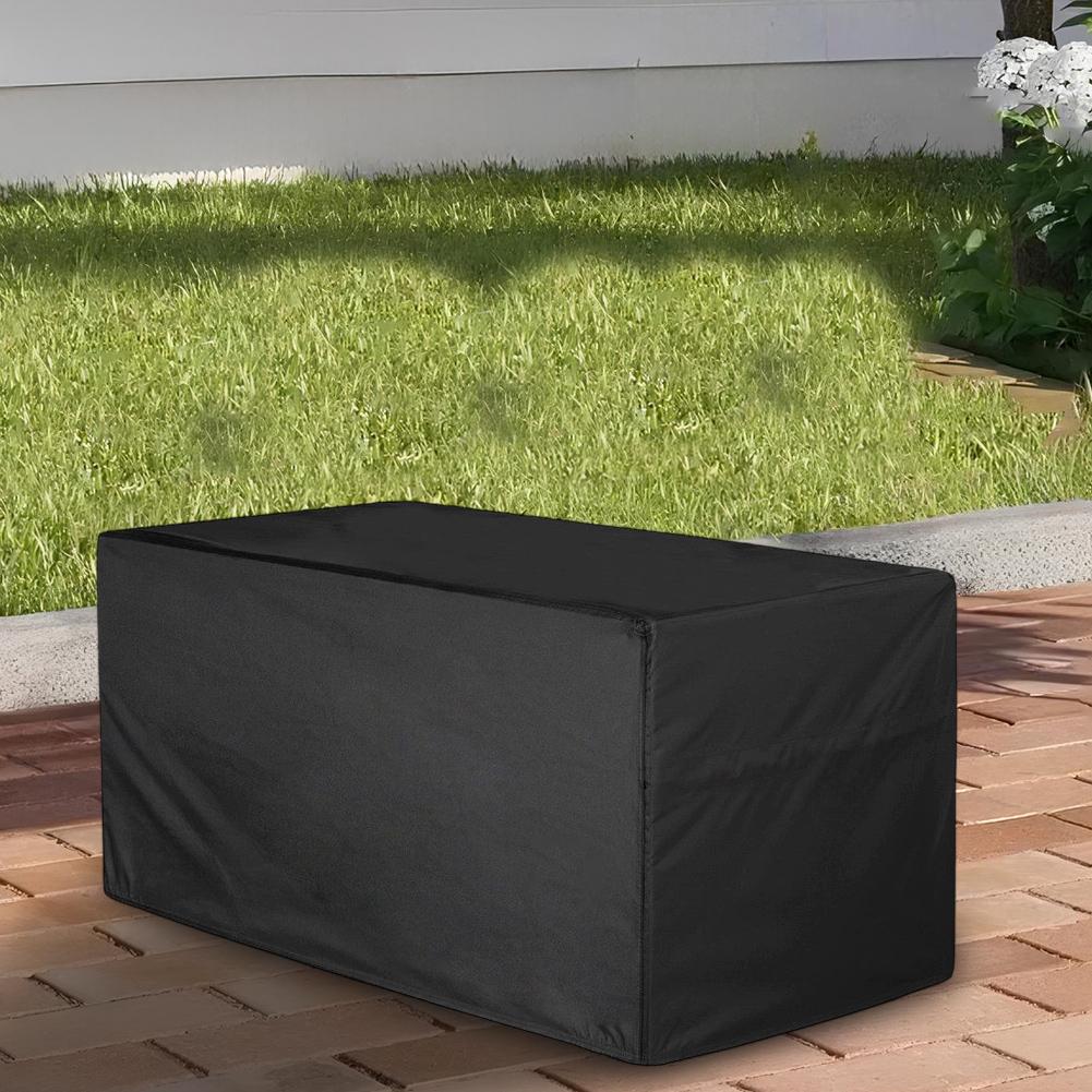 1PC Outdoor Storage Bench Deck Boxes Covers 210D Oxford Fabric Deck Box Cover 123*62*55cm/130*60*71cm/158*76*71cm Black Covers