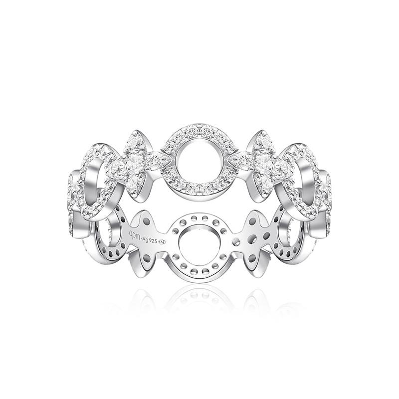 APM Monaco METEORITES series six-pointed star circle 925 silver ring, same style for men and women A21662OX серебряный