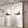 2 Pieces, Sparkling Eyelash Patterned Curtains, Seasonal Home Decoration, Used for Living Room and Bedroom