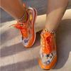 Zapatillas de plataforma para mujer, zapatos vulcanizados informales de suela gruesa, color naranja, talla grande 43