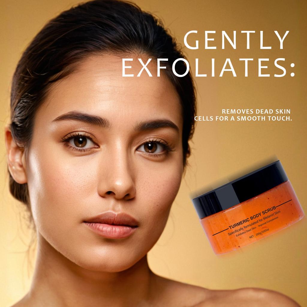 Exfoliant pentru corp, special formulat pentru pielea cu melanina, exfoliază pielea moartă, îmbunătățește tenul