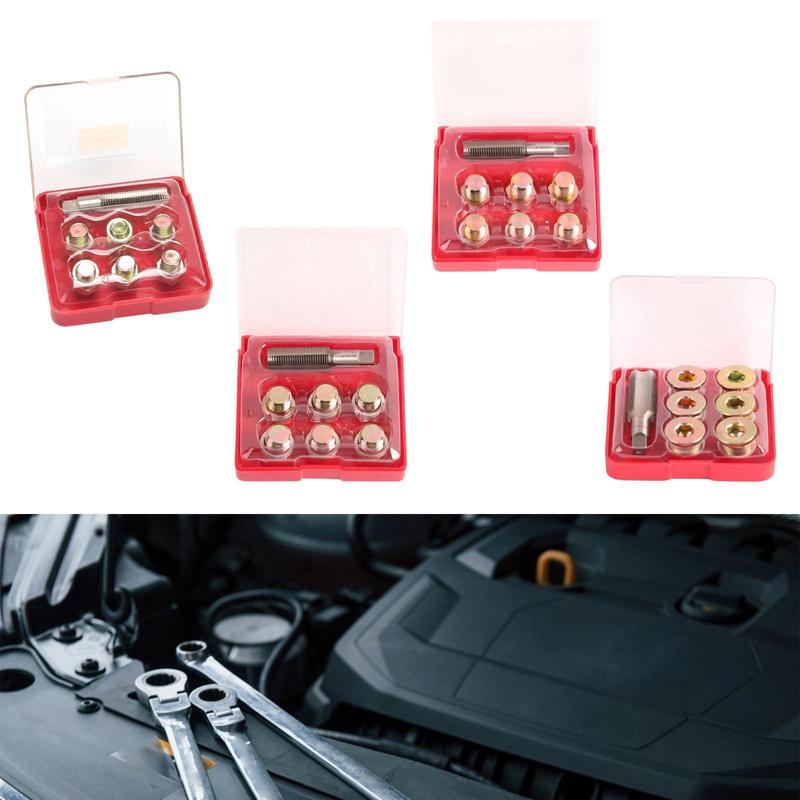 Oil Drain Plug Tap Thread Repair Kit Carbon Steel Oil Pan Thread Repair Set M13x1.5