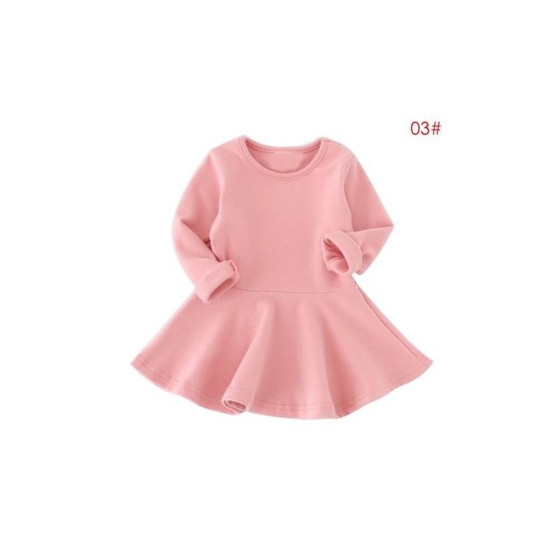 Elegantes Prinzessinnenkleid für kleine Mädchen mit langen Ärmeln für Winterfeiern
