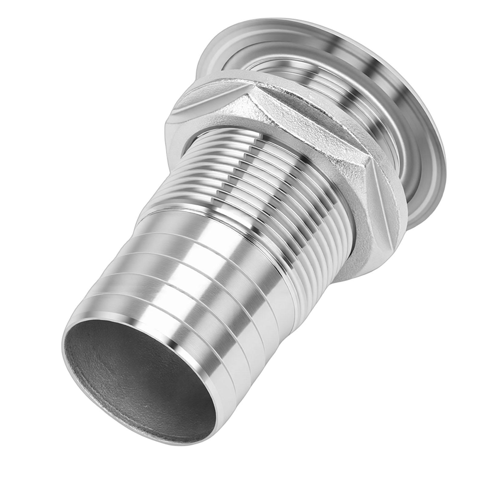 

1 1 4in Marine Straight Thru Hull Fitting 316 Stainless Steel Water Drain Outlet Barbed Thru Drain Connector for Boat 1