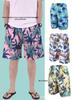 Men's Plus Size Quick-Dry Floral Beach Shorts - Loose Fit, Casual Sports Five-Point Design