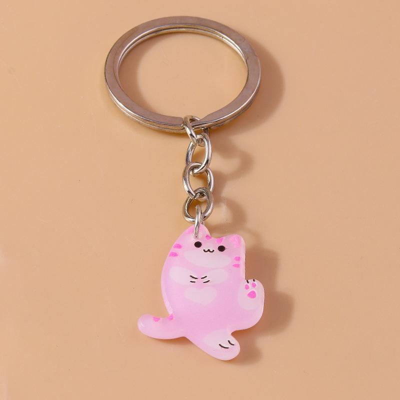Lovely Acrylic Frog Keychain Men Women Animal Keyring Pendants for Car Key Holder Handbag Decor Handmade Jewelry Gifts