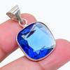Natural Swiss Blue Topaz Gemstone 925 Sterling Silver Jewelry Pendant 1.18" AP-16401
