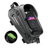 Bicycle Bag for the Frame, Armored, with a Pocket for the Phone and Navigation, 17l, Black Cover