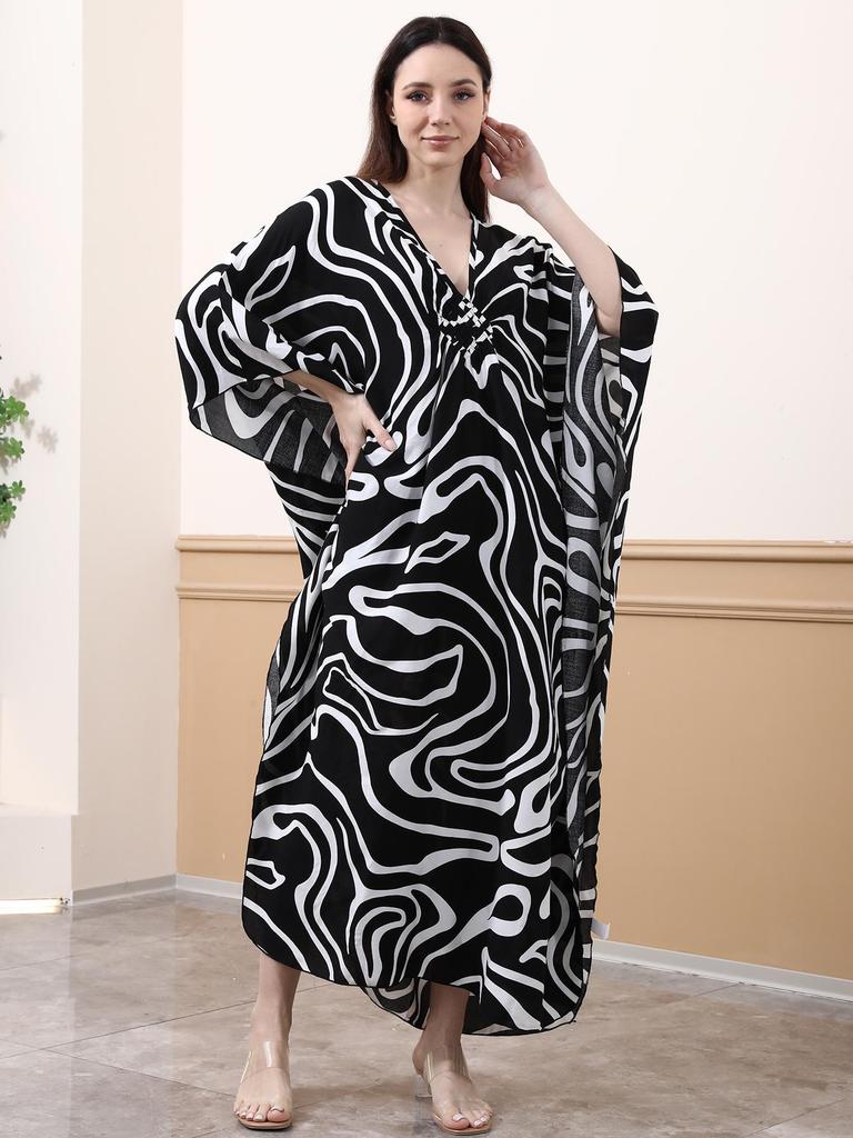 Rayon Handmade Knitted Beach Cover-Up, Plus Size, Long Robe, Bikini Sun Protection, 16 Colors Available