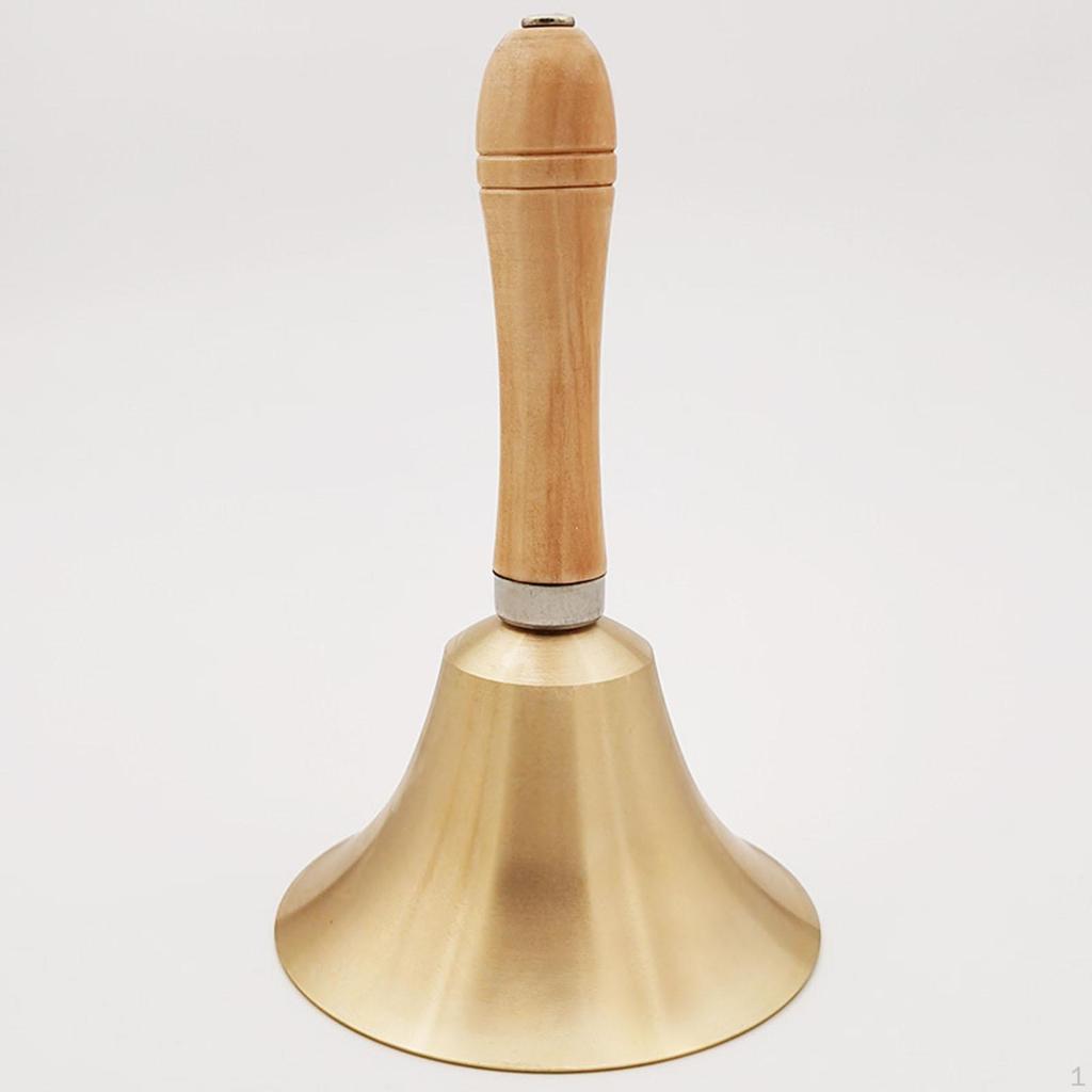 Messing-Handglocke Essservice Laute Handglocke Holzgriff Ruf für