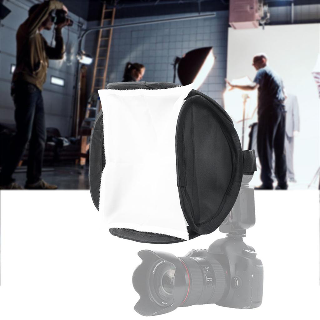 23cm Plastic Pure White Portable Folding Flash Light SLR Camera Softbox Photography Fill Light Cover