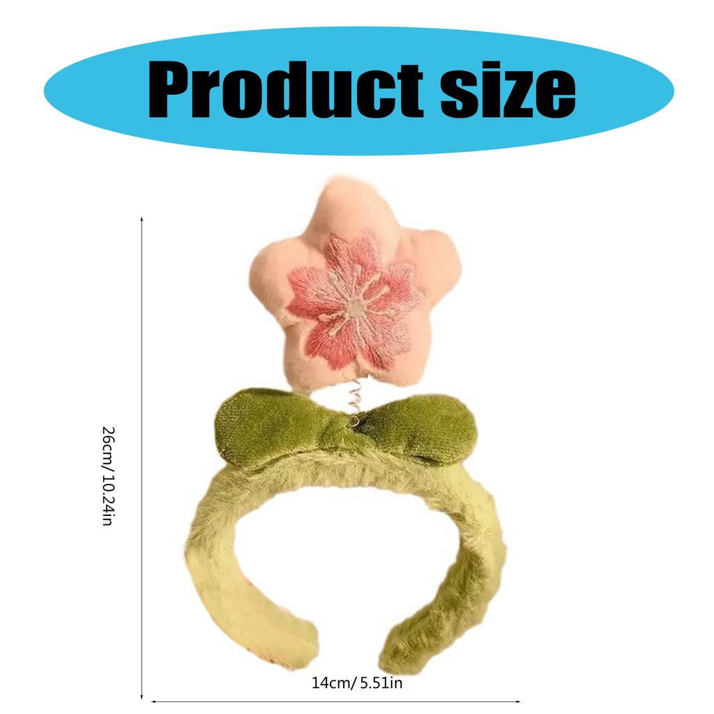 Floral Hairbands Festive Photo Booth Props Plush Flower Headbands Party Headpiece Fun Headbands for Music Festivals