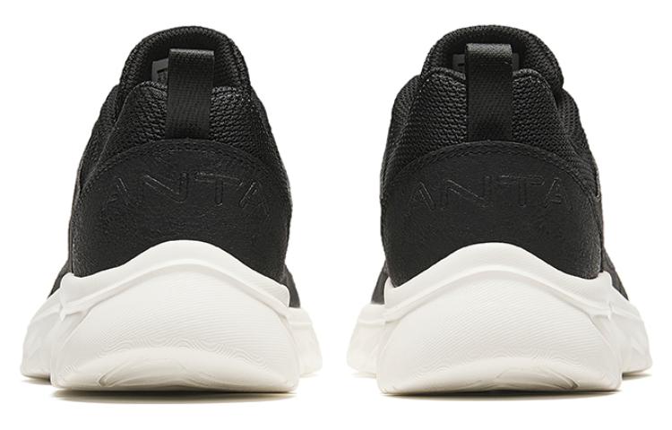 Men's Sneakers Anta Slip Resistant Abrasion Resistant Low top Running Shoes Men's Black White