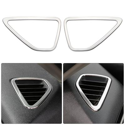 2pcs Car Styling for Peugeot 2008 E2008 2020-2022 Car Dashboard Outlet Cover Sticker Stainless Steel Cover Stickers
