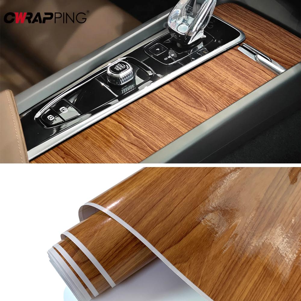 Wood Grain Modern Wallpaper PVC Vinyl Wrap Foil Kitchen Cabinet Waterproof Adhesive Sticker Furniture Foils Bedroom Decorations