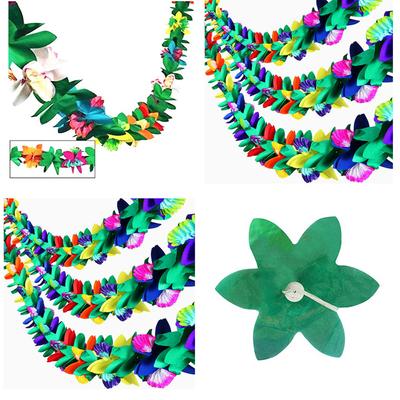 1 x dekorative Hawaii-Party-Papier-Ziehhilfe.