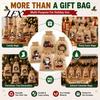 Small Fabric Gift Packaging Christmas Jute Burlap Bags, Drawstring Treat Candy Pouches Bag, Reusable Linen Pouch for Holiday Party Favors Decor