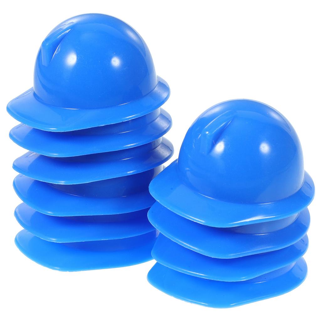 20Pcs Miniature Construction Portable Plastic Safety Hats for Pet Head Protection Cake Toppers Party Decor