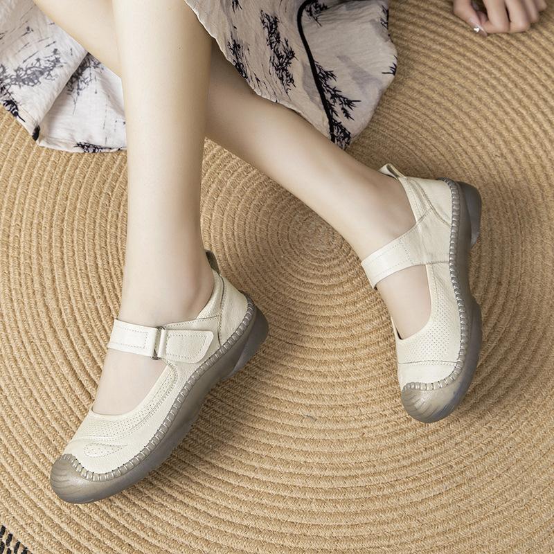 

Fashion GKTINOO Women Flat Shoes Soft Genuine Leather Mother Shoes Comfort Casual Shoes Female Autumn Women flats 35