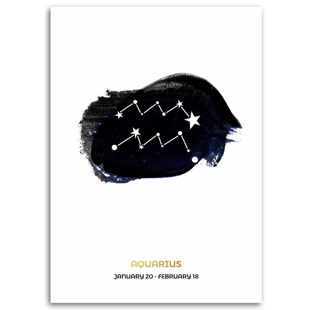 Canvas Print, Zodiac Sign - Aquarius