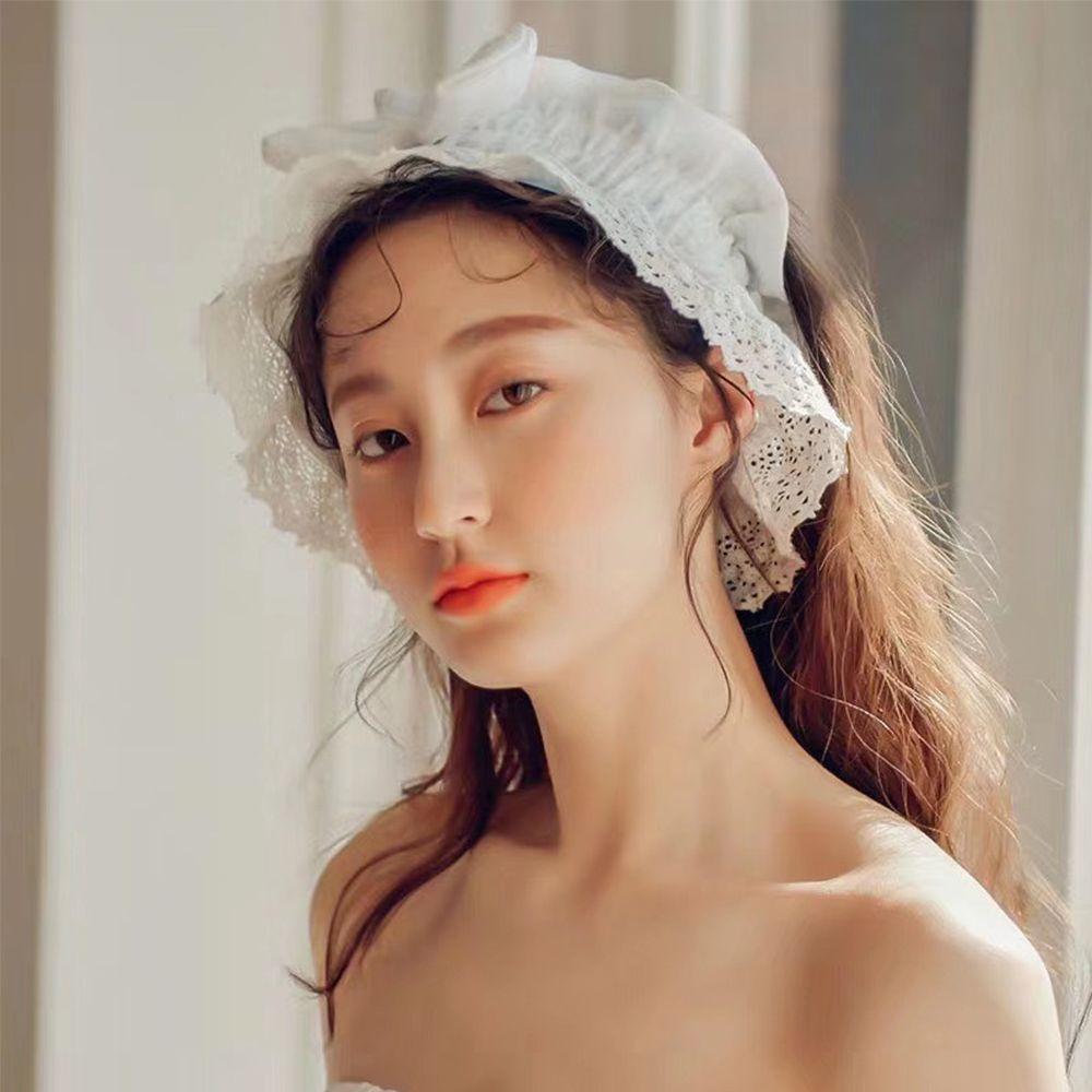 

Shower Fashion Bow Facial Bath Caps Hairband Adjustable Head Band Lace Turban