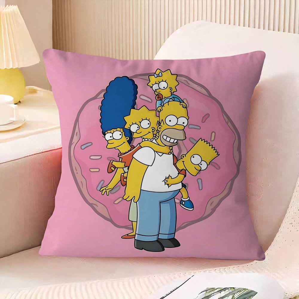 Animation The S-Simpsons Cushion Cover Car Throw Pillow Case For Sofa Car Christmas Gift 40x40cm 45x45cm